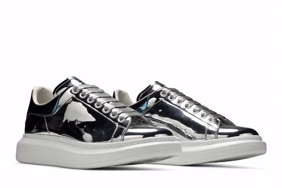 Alexander McQueen Oversized Sneaker Magic Mirror - Silver, view 9