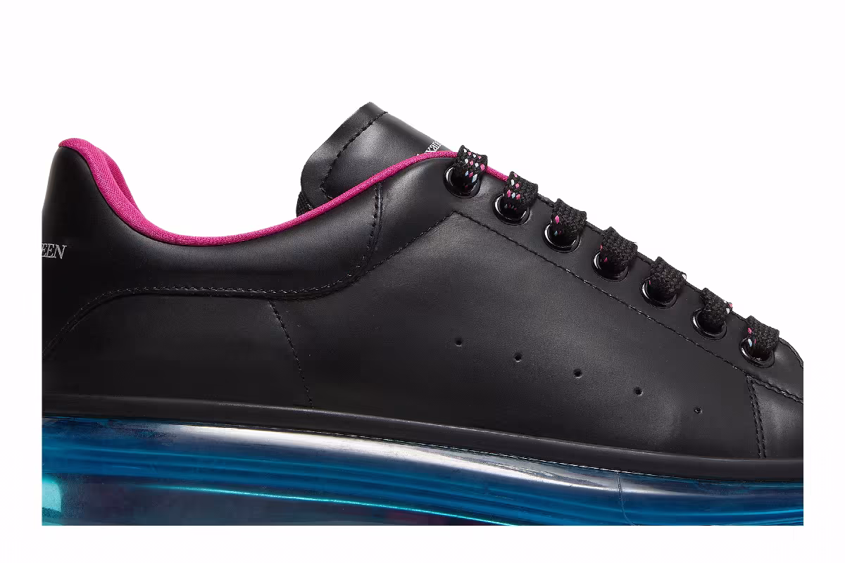 Alexander McQueen Oversized Sneaker Transparent Sole - Black Blue, view 3