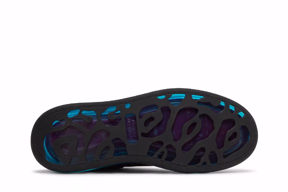 Alexander McQueen Oversized Sneaker Transparent Sole - Black Blue, view 5
