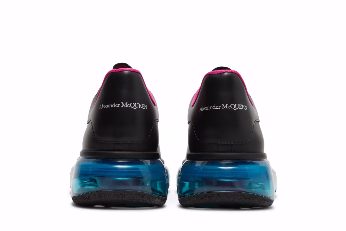 Alexander McQueen Oversized Sneaker Transparent Sole - Black Blue, view 7