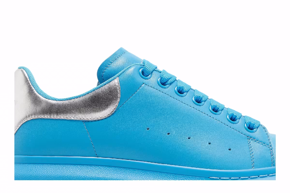 Alexander McQueen Oversized Sneaker Painter Blue Silver, view 3