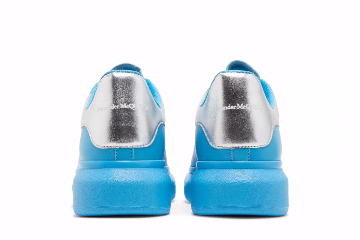Alexander McQueen Oversized Sneaker Painter Blue Silver, view 7