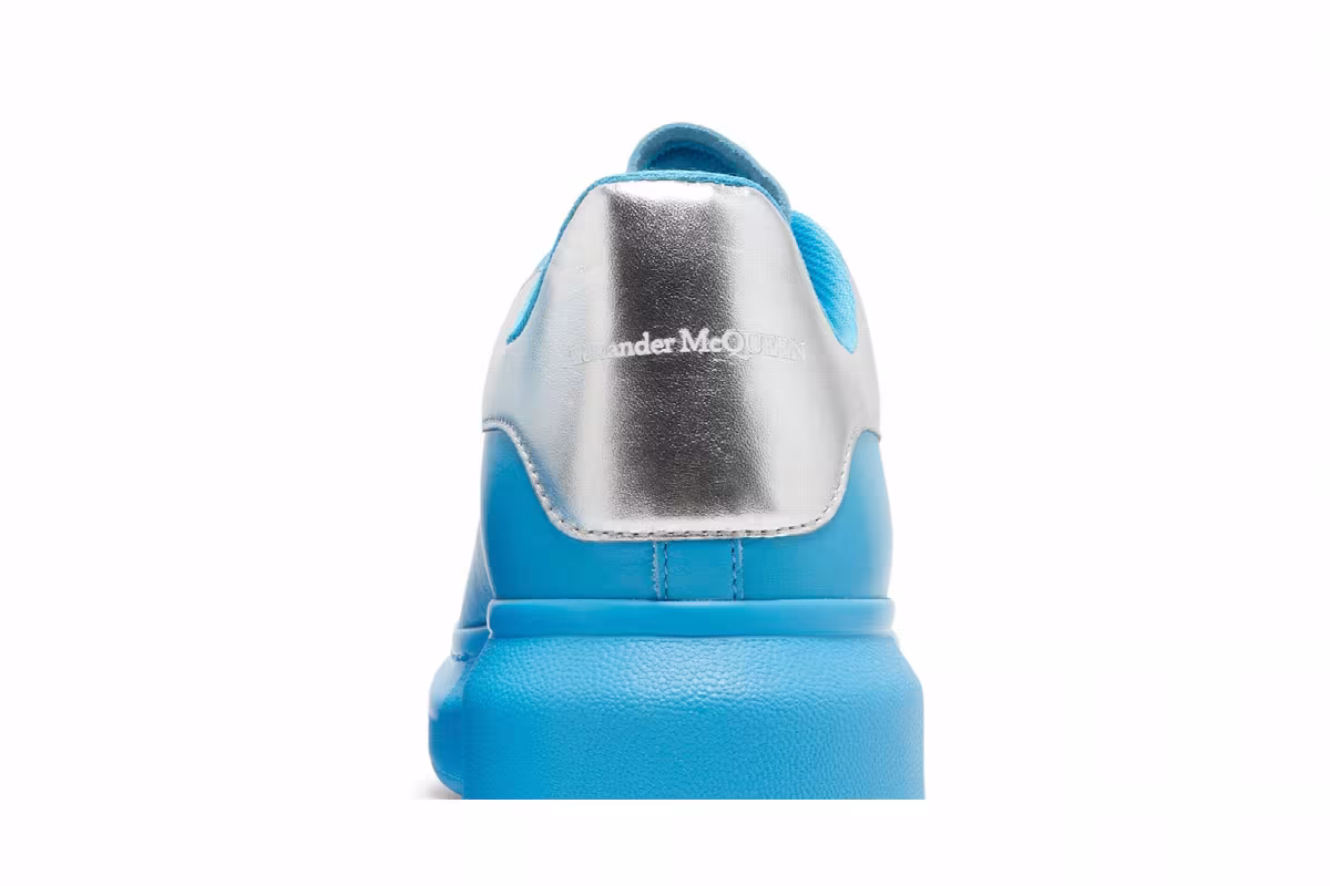 Alexander McQueen Oversized Sneaker Painter Blue Silver, view 8