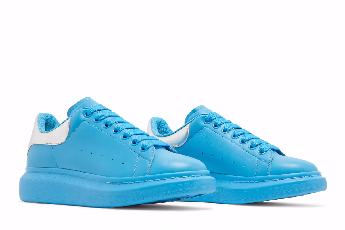 Alexander McQueen Oversized Sneaker Painter Blue Silver, view 9