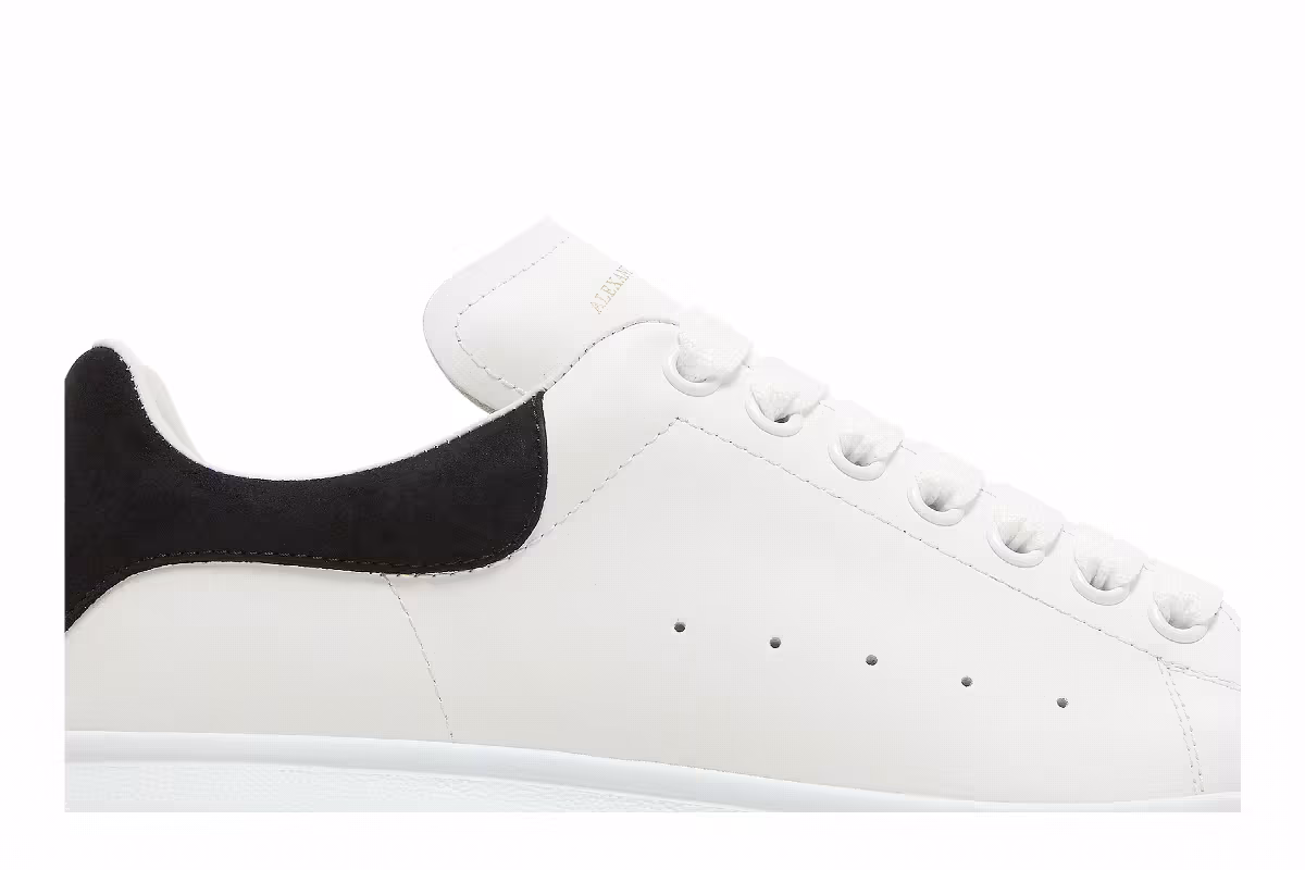 Alexander McQueen Women's Oversized Sneaker White Black, view 3