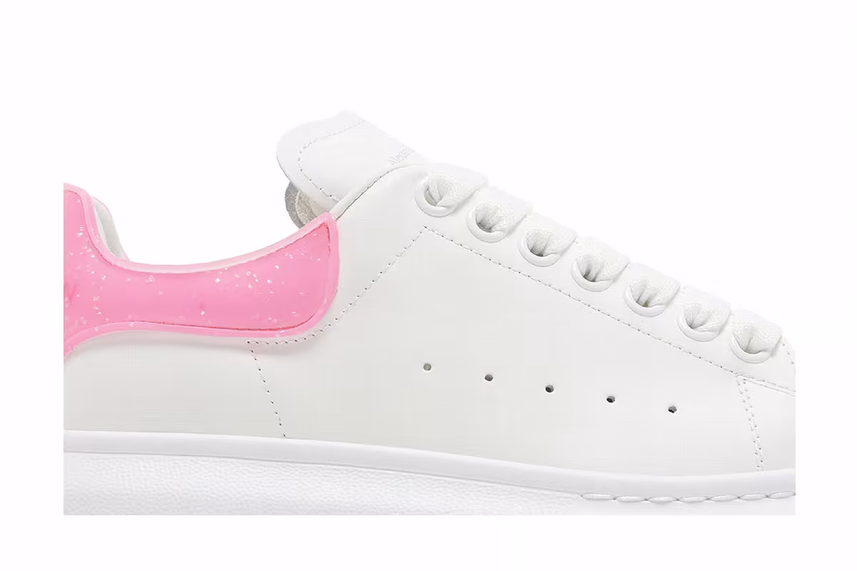 Alexander McQueen Women's Oversized Sneaker White Bright Pink, view 3