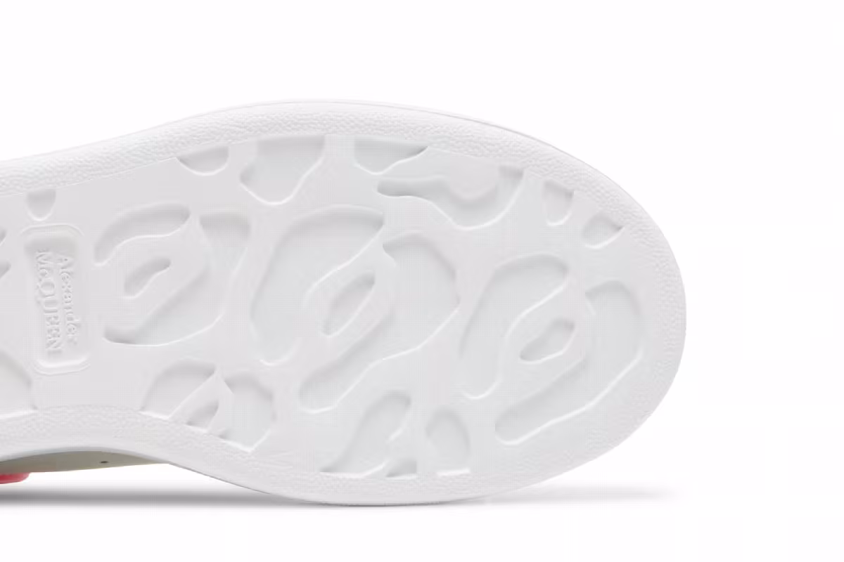Alexander McQueen Women's Oversized Sneaker White Bright Pink, view 6
