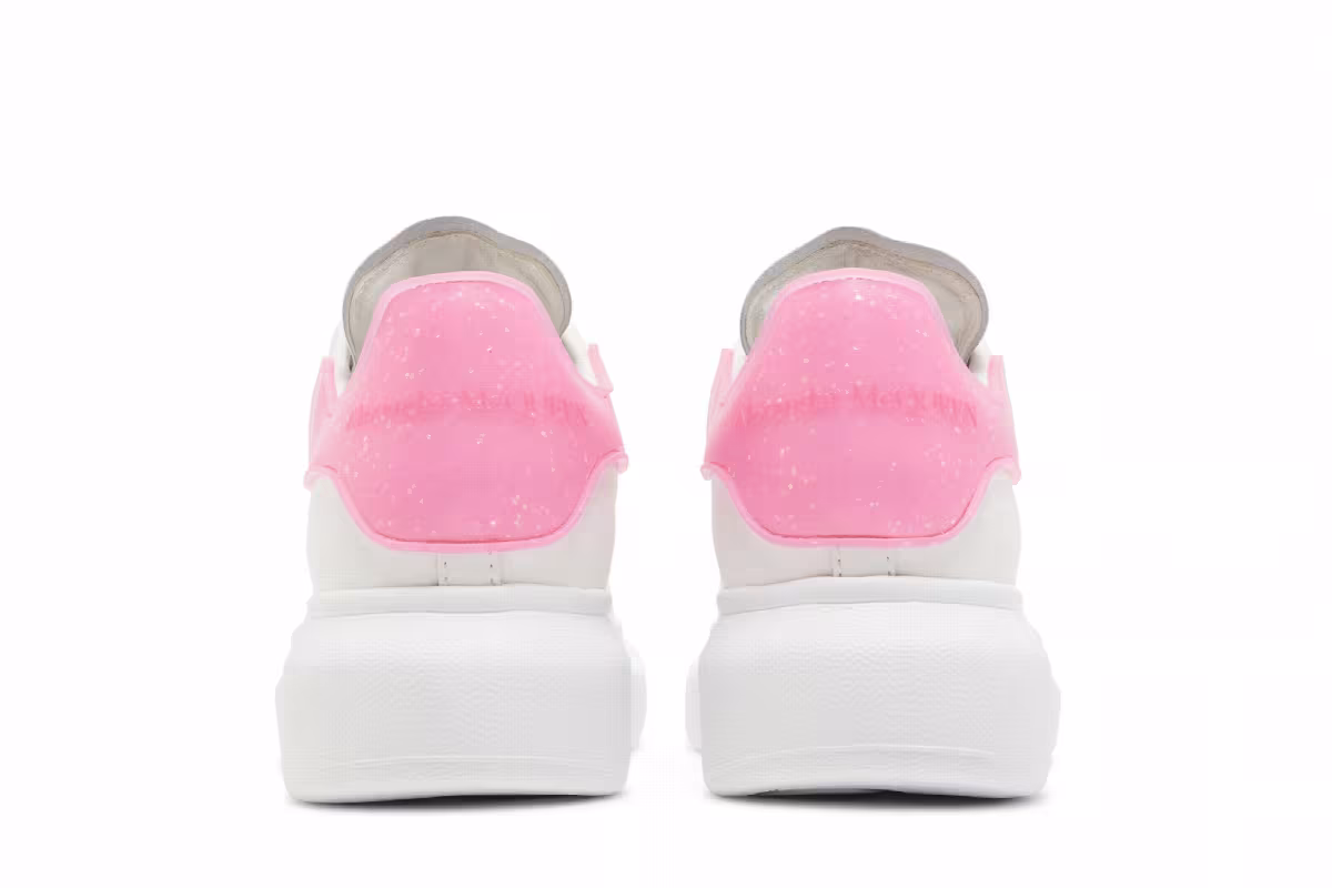 Alexander McQueen Women's Oversized Sneaker White Bright Pink, view 7