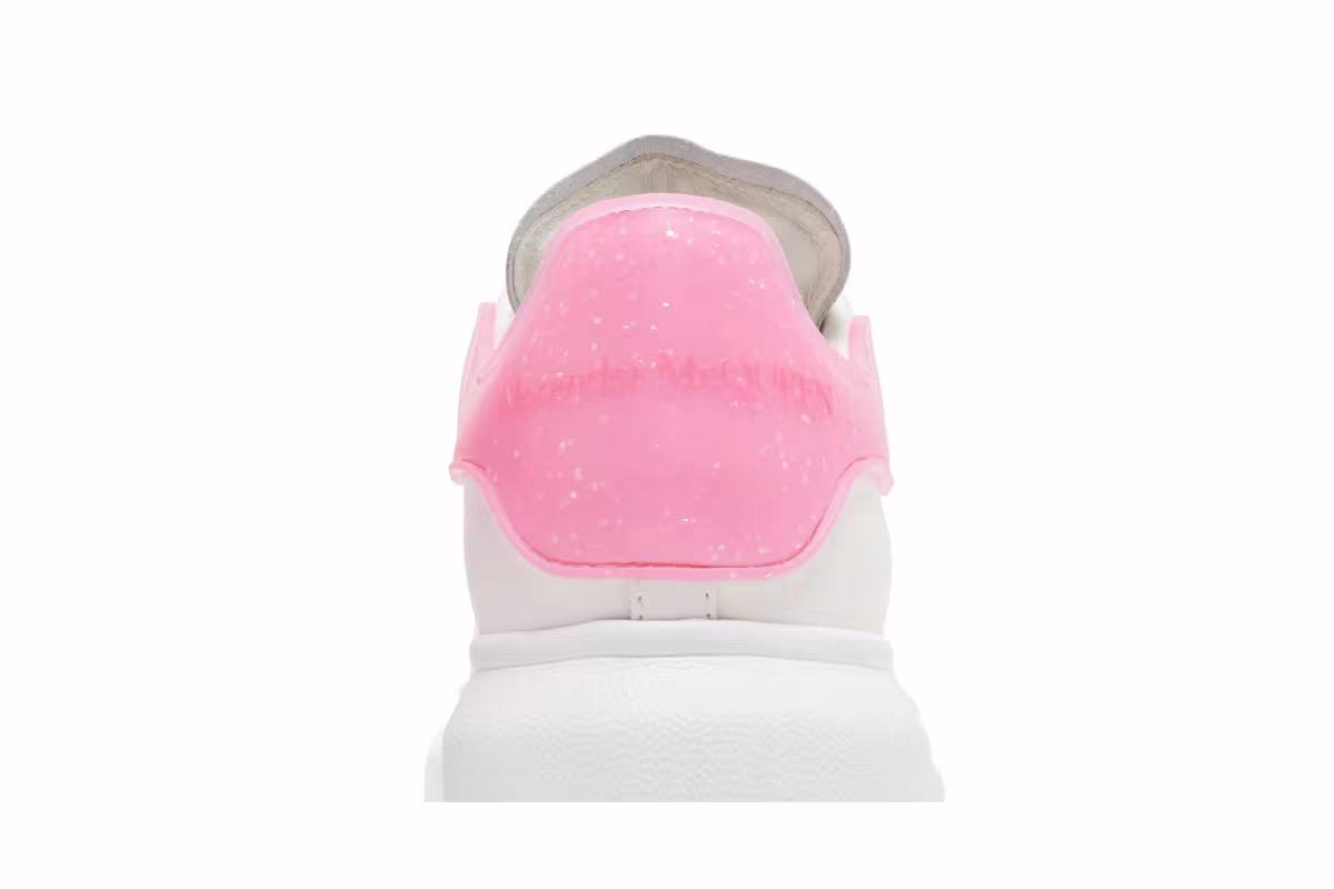Alexander McQueen Women's Oversized Sneaker White Bright Pink, view 8
