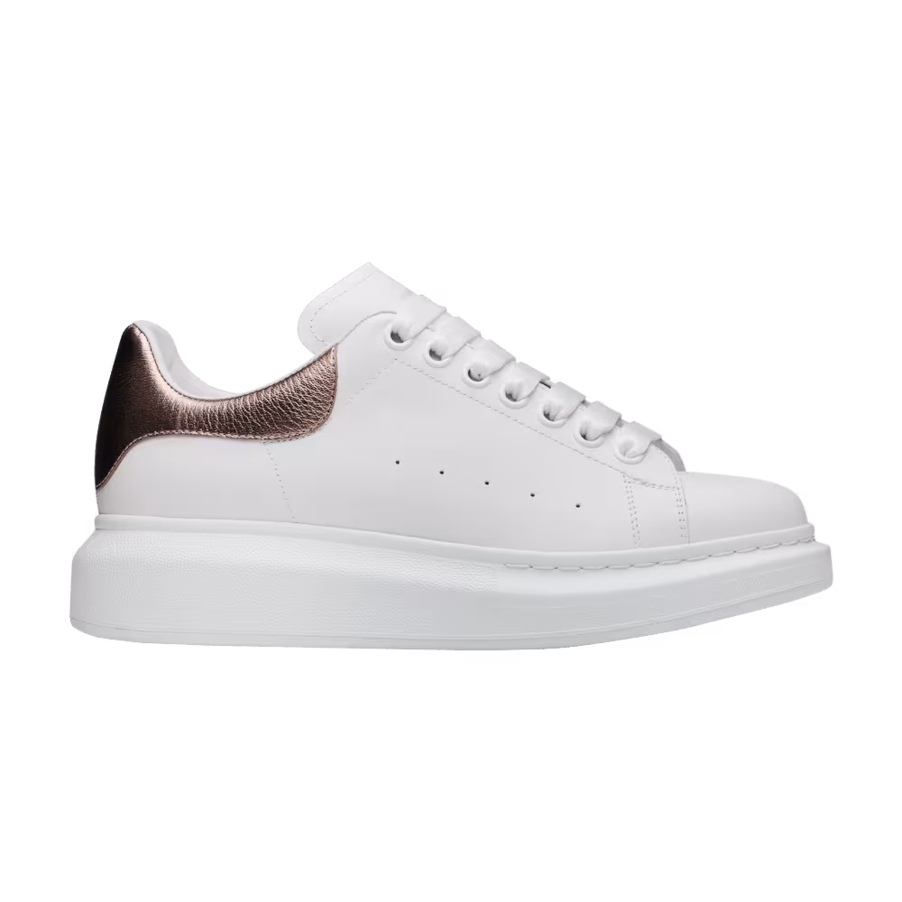 Alexander McQueen Women's Oversized Sneaker White Rose Gold