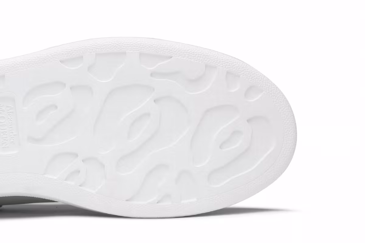 Alexander McQueen Women's Oversized Sneaker White Rose Gold, view 6