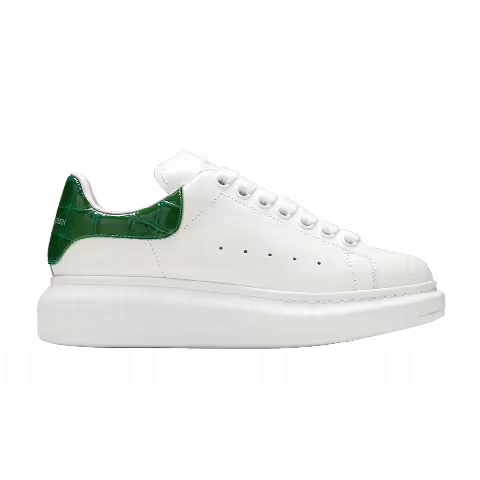Alexander McQueen Wmns Oversized Sneaker 'White Chrome Green'
