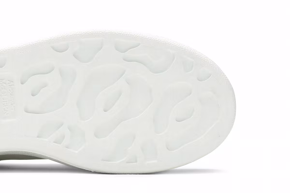 Alexander McQueen Women's Oversized Sneaker White Chrome Green, view 6