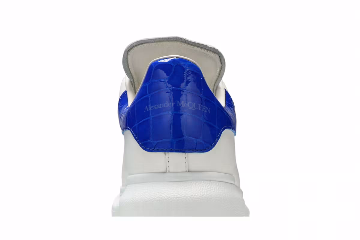 Alexander McQueen Women's Oversized Sneaker White Ultramarine, view 8