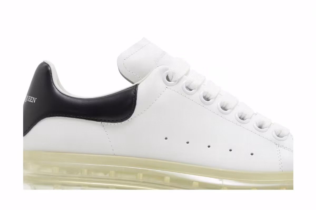 Alexander McQueen Women's Oversized Sneaker White Black, view 3