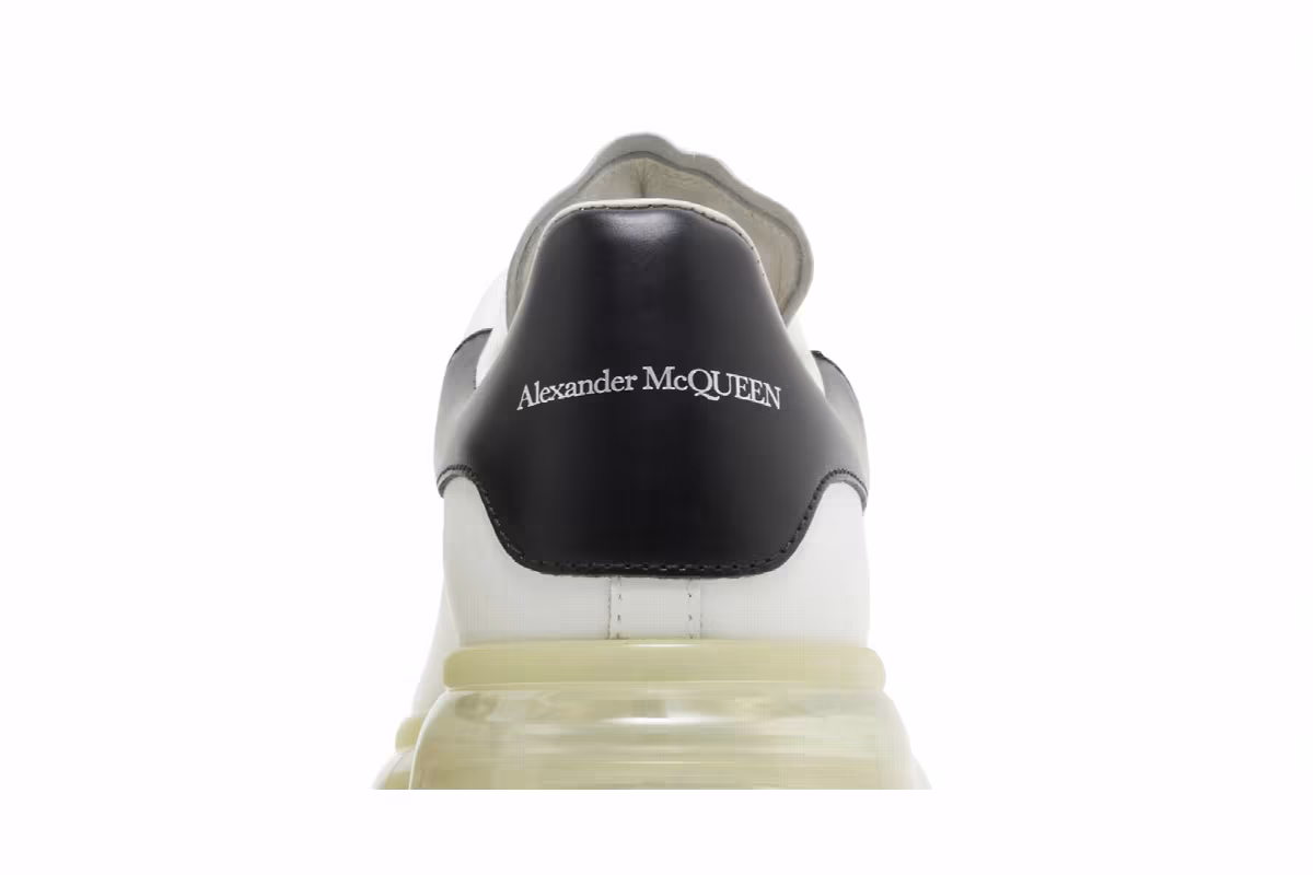 Alexander McQueen Women's Oversized Sneaker White Black, view 8