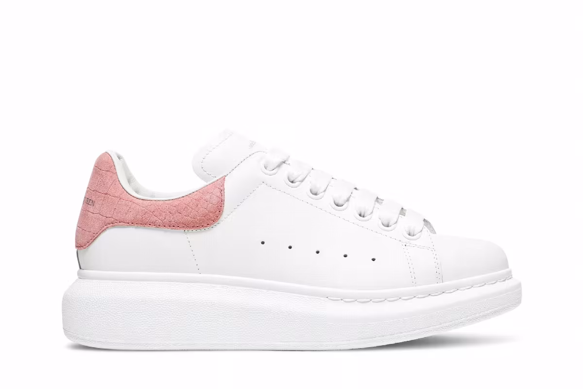 Alexander McQueen Oversized Sneaker White Rose Quartz, view 2