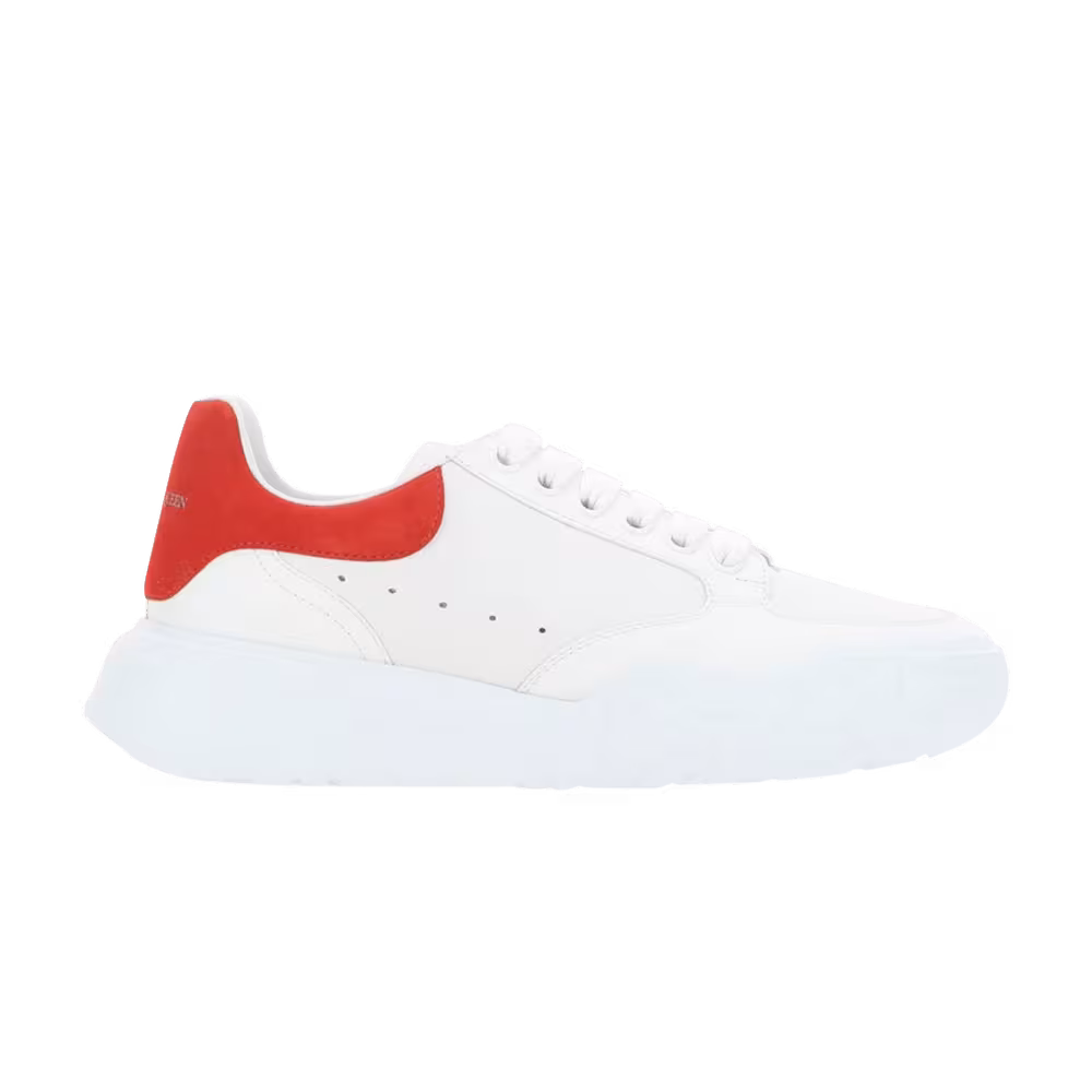Alexander McQueen Women's Oversized Court Sneaker White Lust Red
