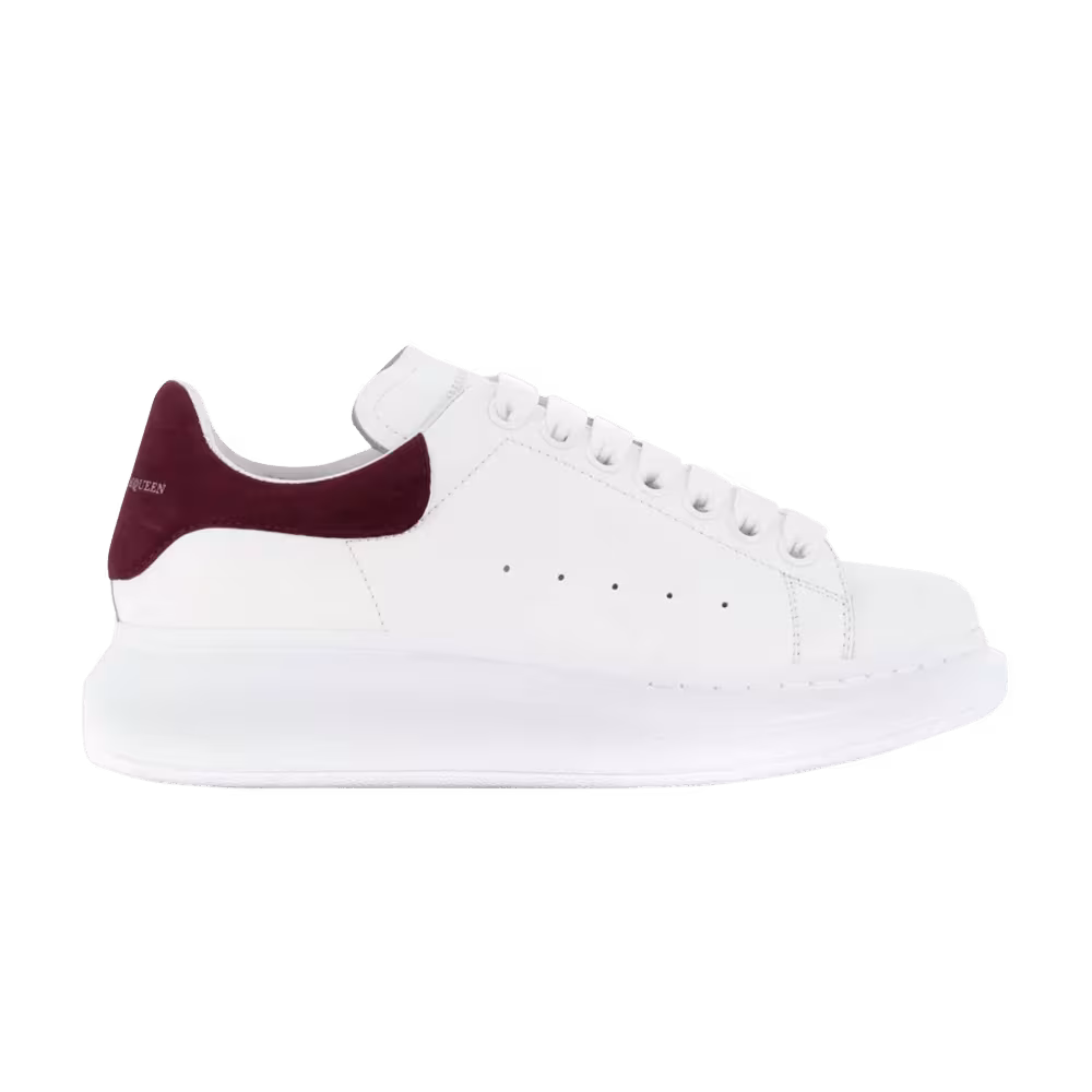 Alexander McQueen Women's Oversized Sneaker White Burgundy