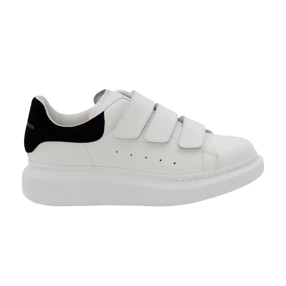 Alexander McQueen Women's Oversized Triple Strap Sneaker White Black