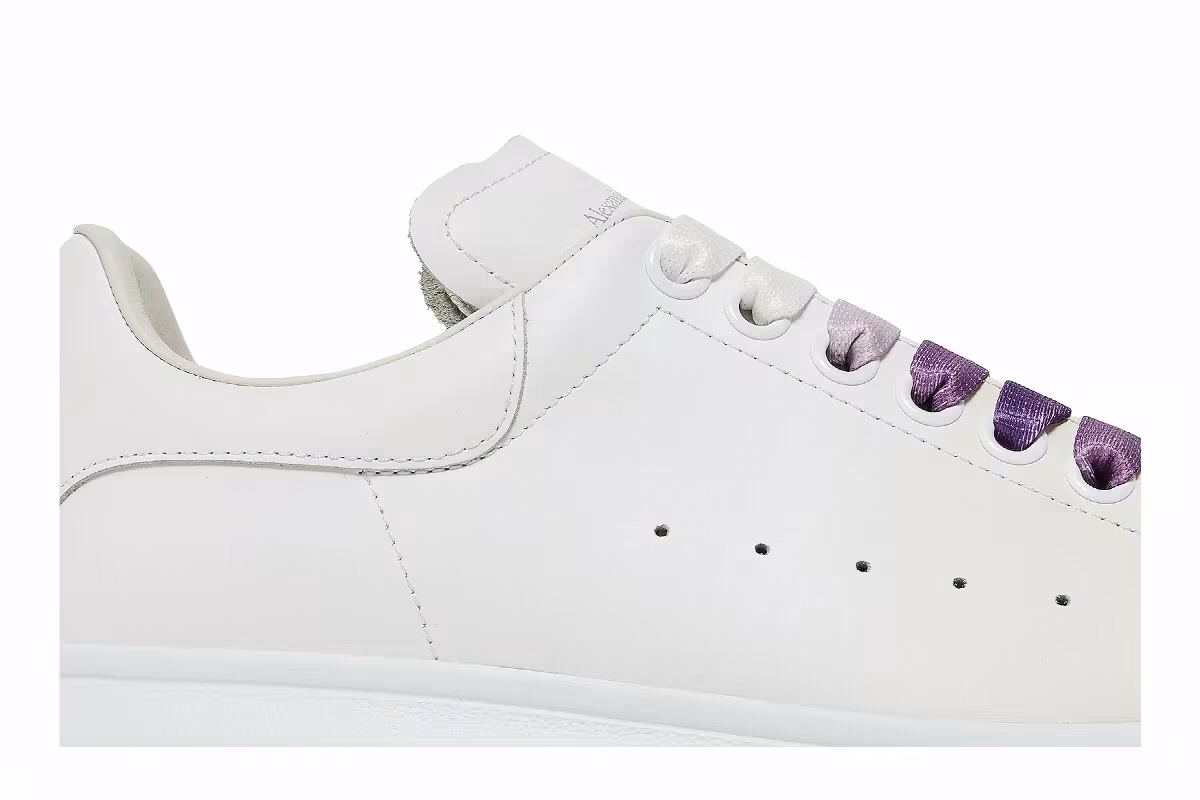 Alexander McQueen Women's Oversized Sneaker White Violet, view 3