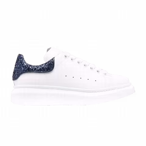 Alexander McQueen Wmns Oversized Sneaker 'White Navy Glitter'