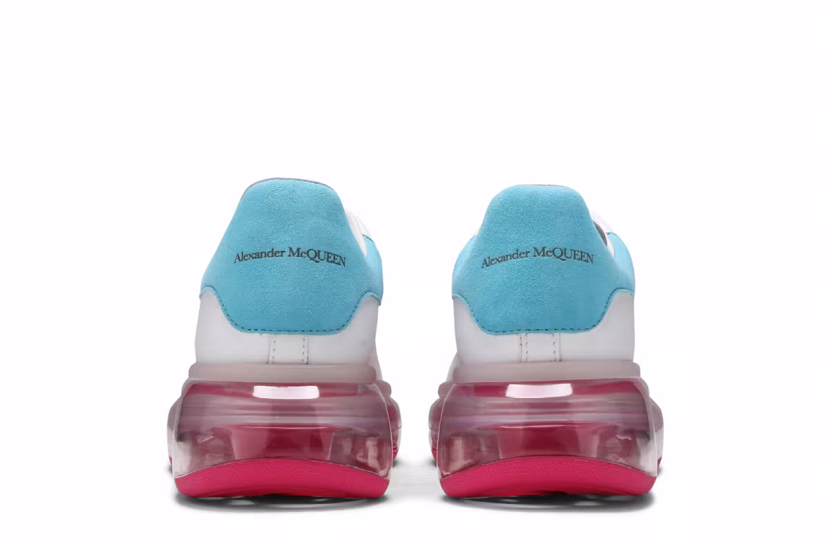 Alexander McQueen Women's Oversized Sneaker White Pink, view 7