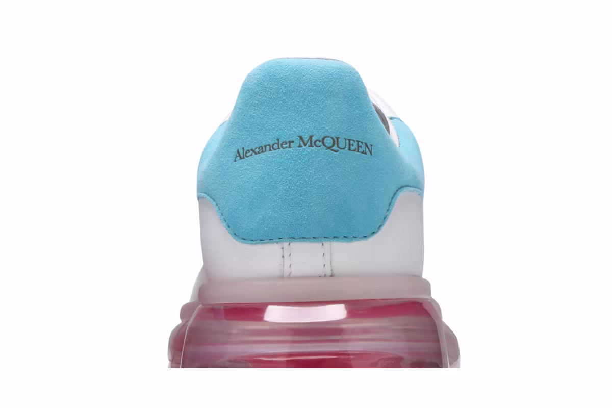 Alexander McQueen Women's Oversized Sneaker White Pink, view 8