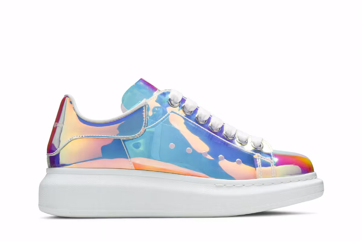 Alexander McQueen Women's Oversized Sneaker Iridescent, view 2