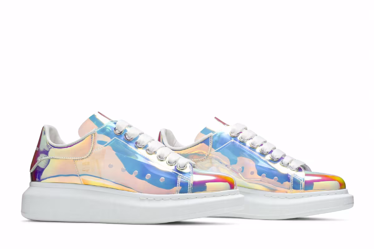 Alexander McQueen Women's Oversized Sneaker Iridescent, view 9