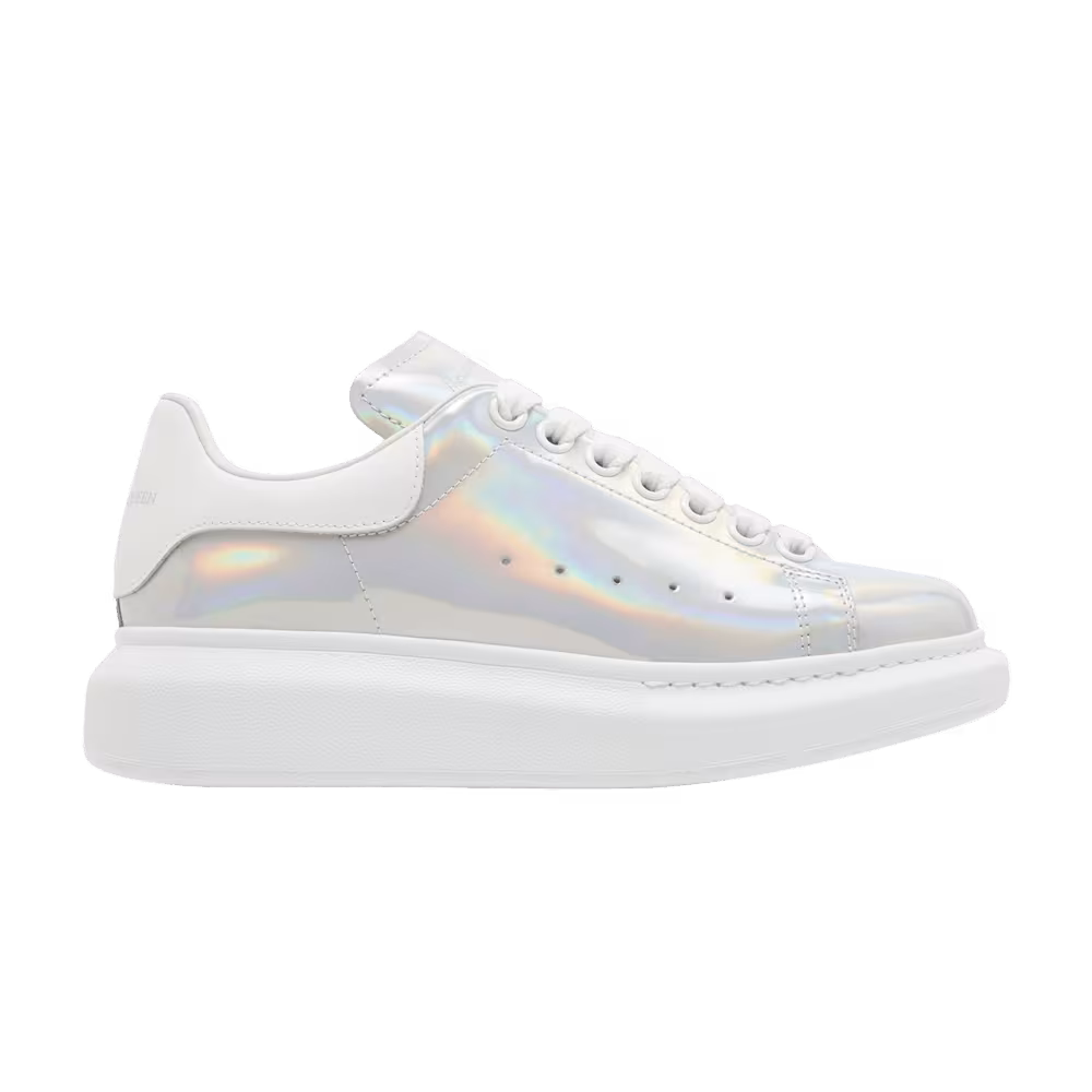 Alexander McQueen Women's Oversized Sneaker White Iridescent