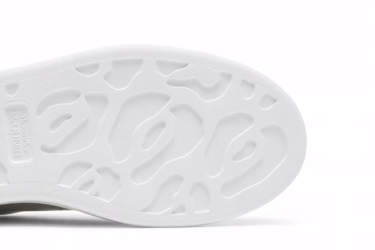 Alexander McQueen Women's Oversized Sneaker White Iridescent, view 6