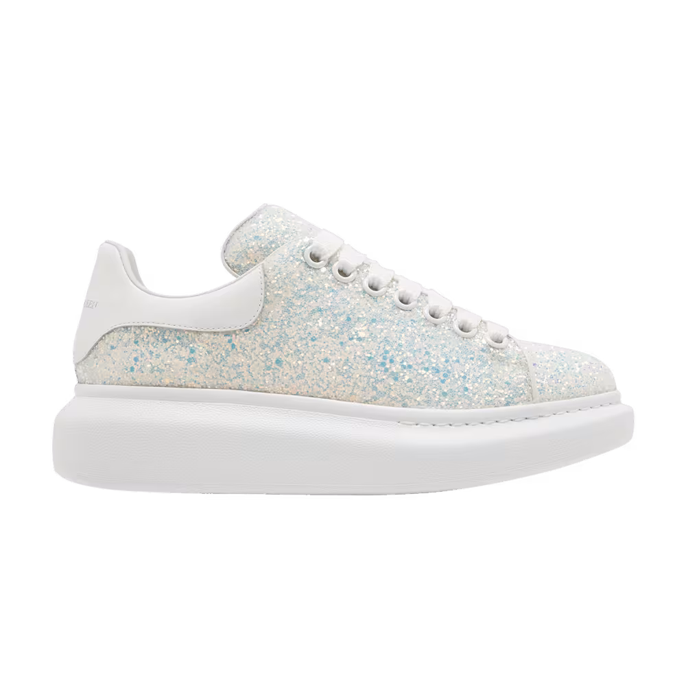 Alexander McQueen Women's Oversized Sneaker Silver Glitter