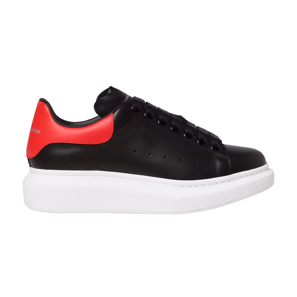 Alexander McQueen Women's Oversized Sneaker Black Dark Coral