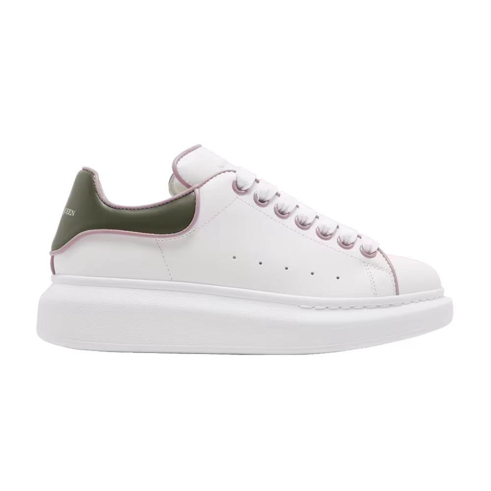 Alexander McQueen Women's Oversized Sneaker White Military Green