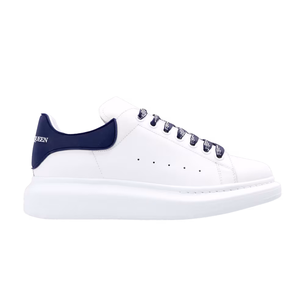 Alexander McQueen Women's Oversized Sneaker White Ink Blue