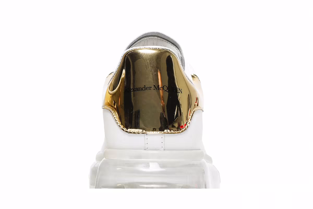 Alexander McQueen Women's Oversized Sneaker Clear Sole - White Gold, view 8