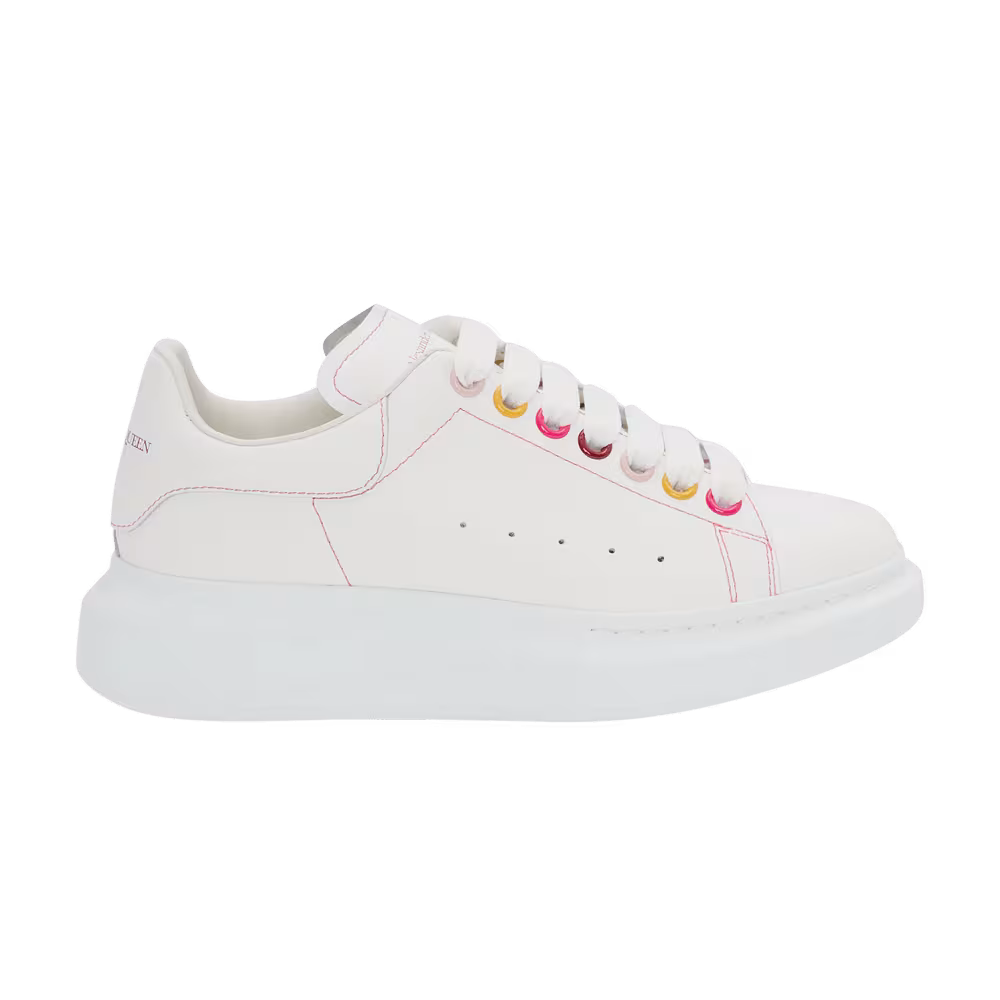Alexander McQueen Women's Oversized Sneaker White Rainbow
