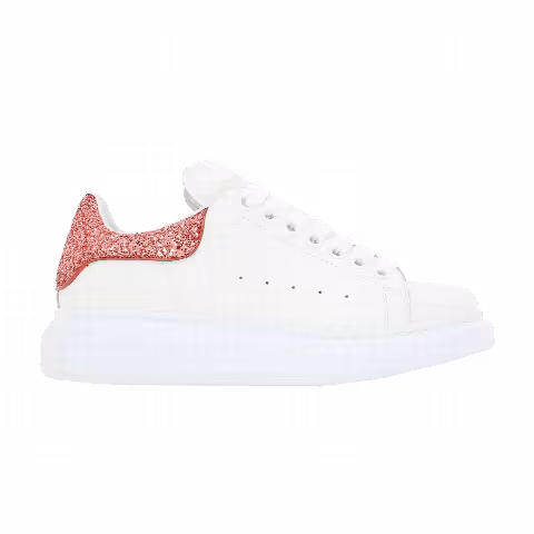 Alexander McQueen Wmns Oversized Sneaker 'White Coral Glitter'