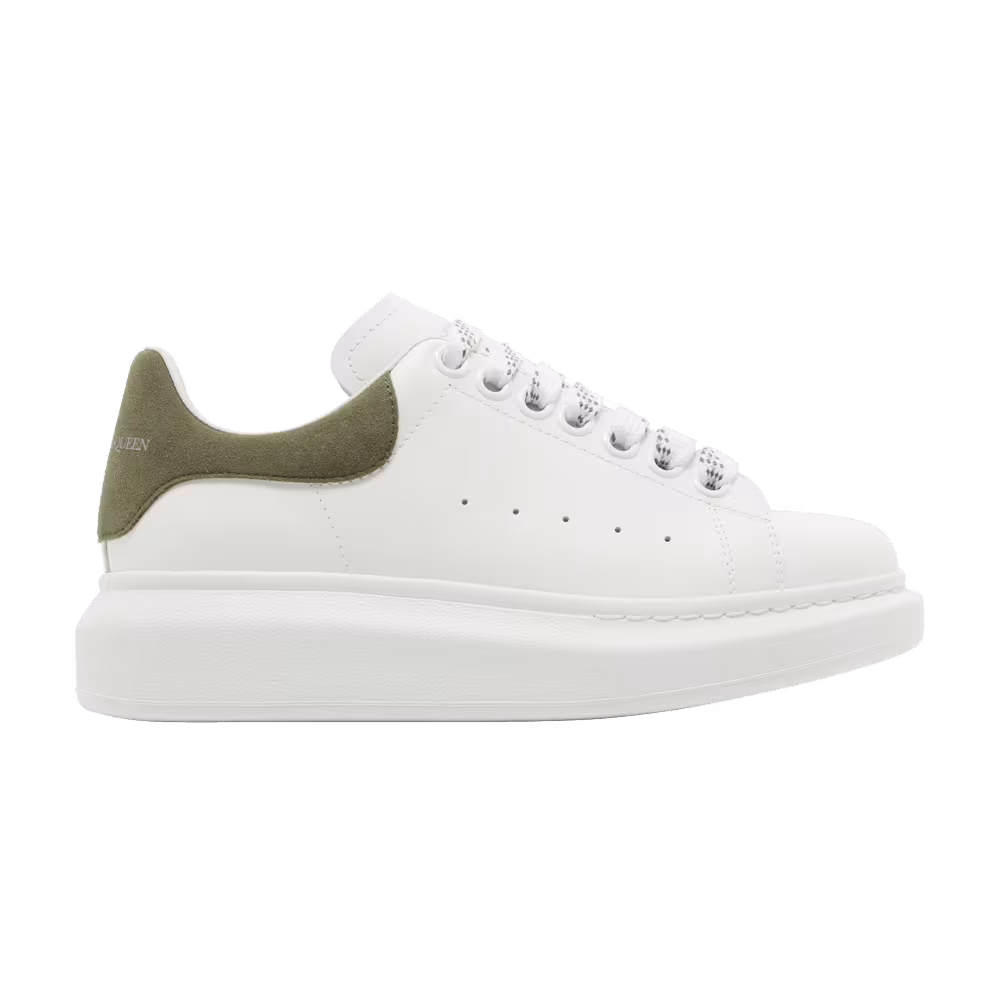 Alexander McQueen Women's Oversized Sneaker White Khaki