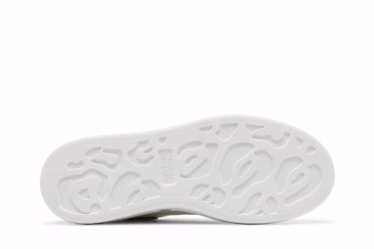 Alexander McQueen Women's Oversized Sneaker White Khaki, view 5