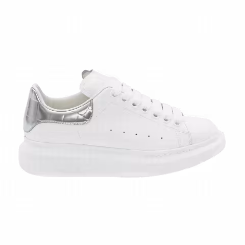 Alexander McQueen Wmns Oversized Sneaker 'Silver Crocodile'