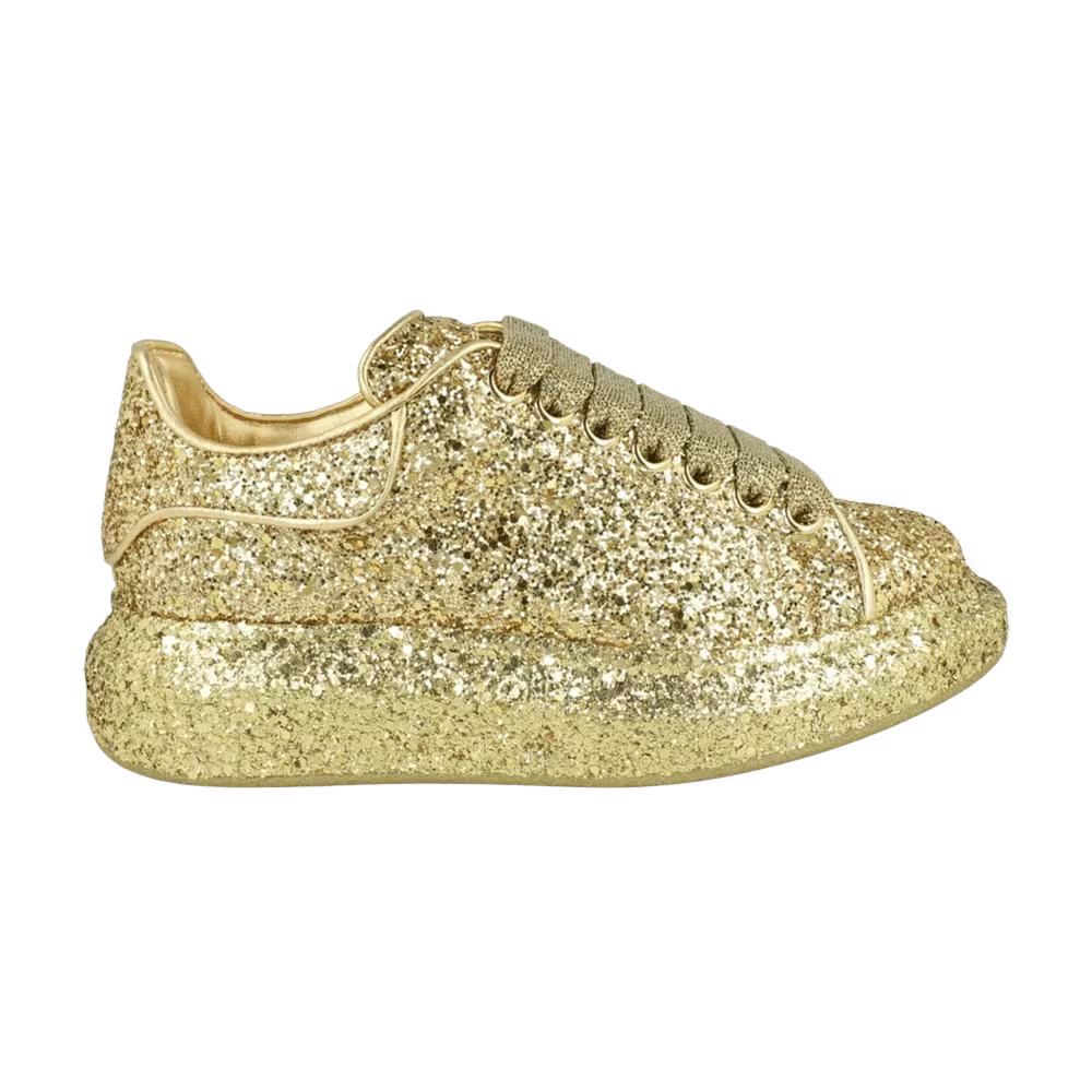 Alexander McQueen Women's Oversized Glitter Sneaker Gold