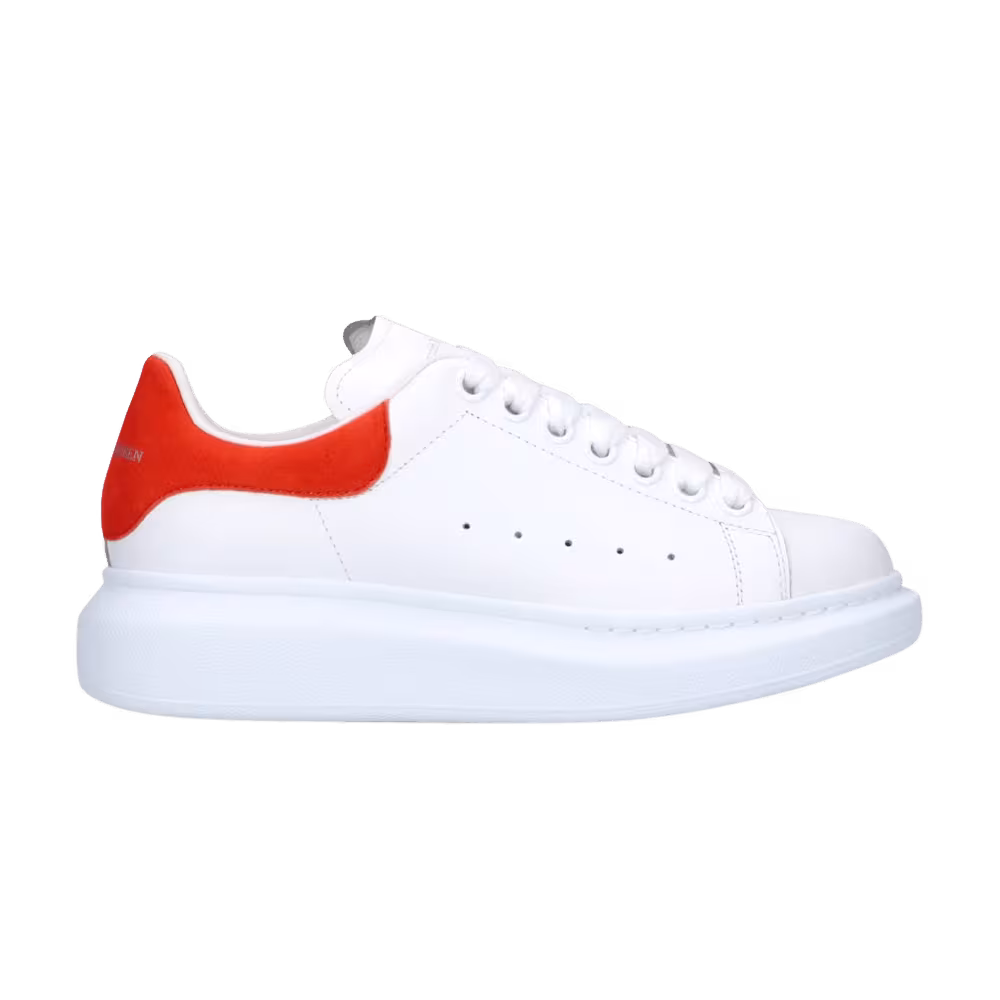 Alexander McQueen Women's Oversized Sneaker White Acrylic Orange