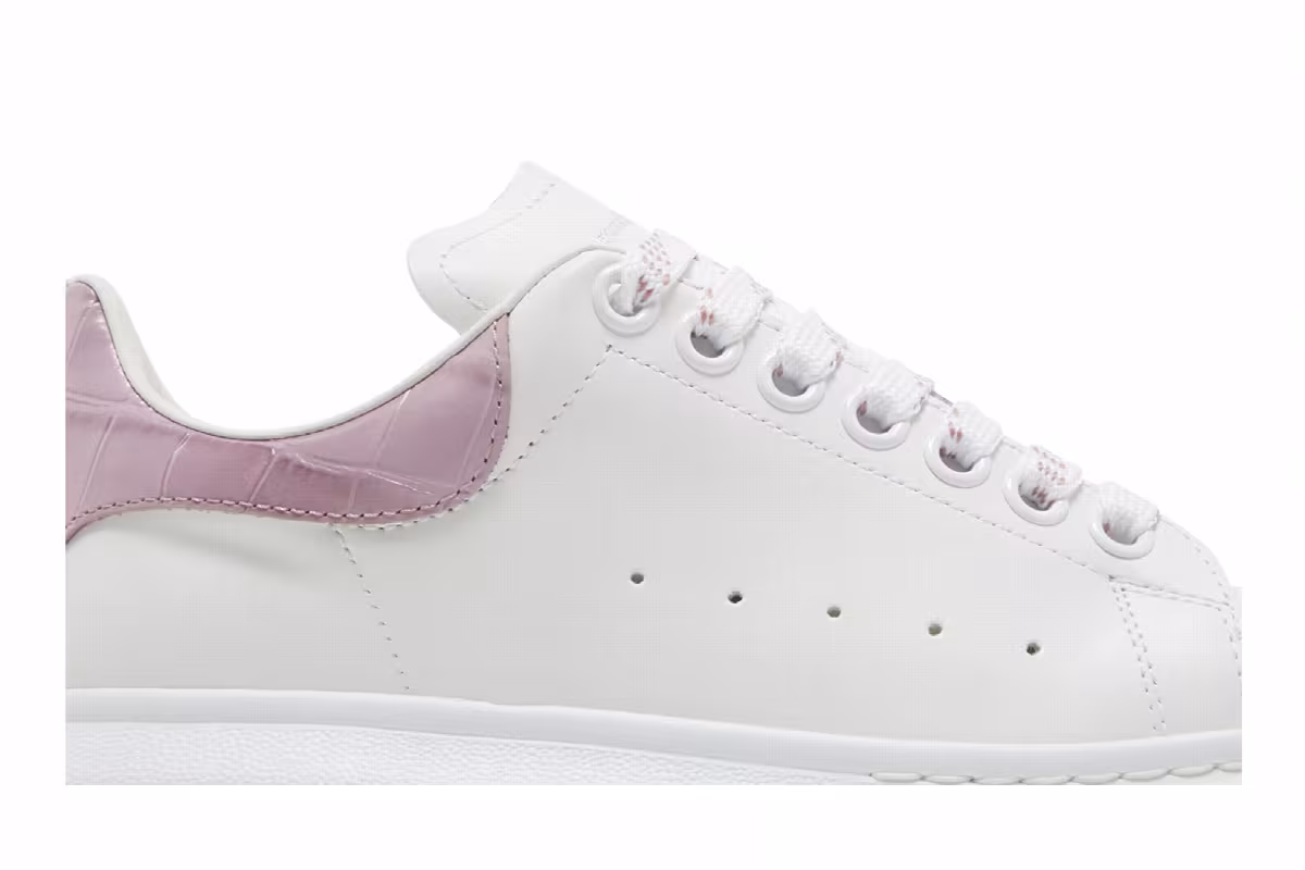 Alexander McQueen Women's Oversized Sneaker White Antic Pink, view 3