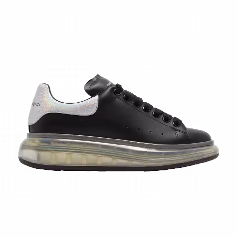 Alexander McQueen Wmns Oversized Sneaker 'Black Holo Silver'