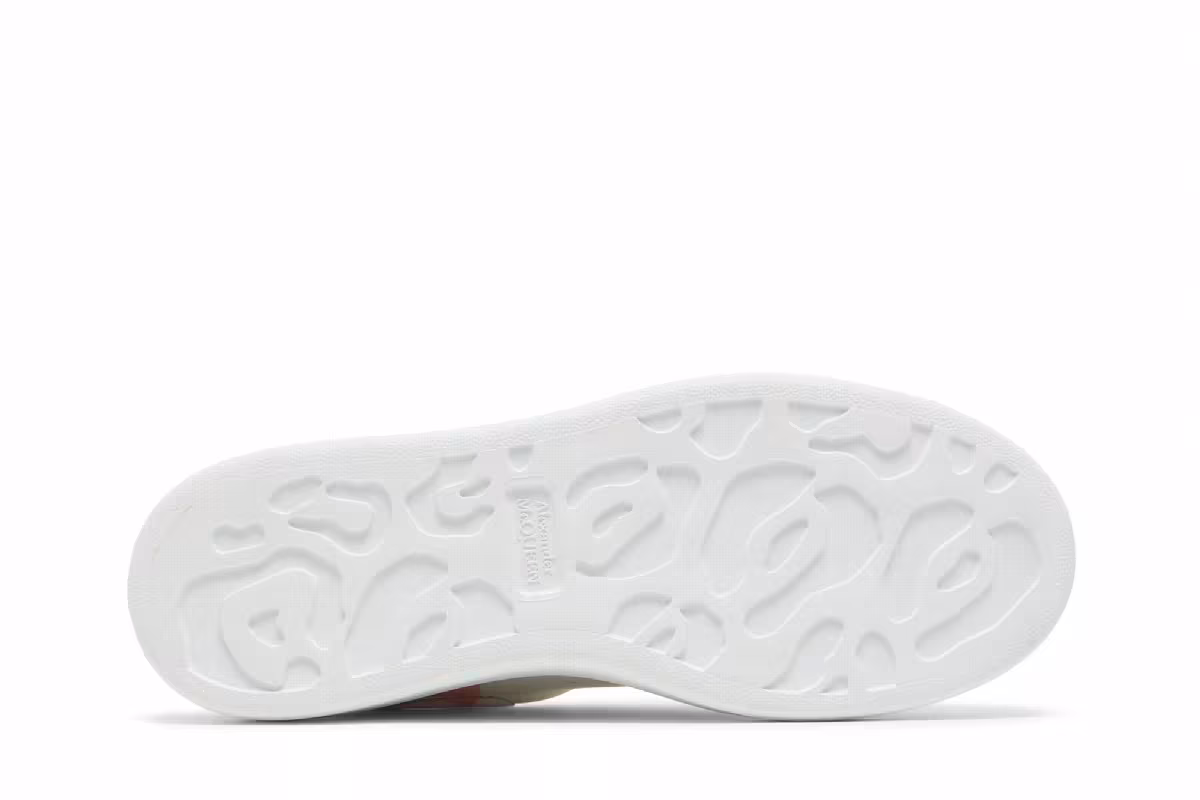 Alexander McQueen Women's Oversized Sneaker Drop Heel Counter Print - White Rose, view 5