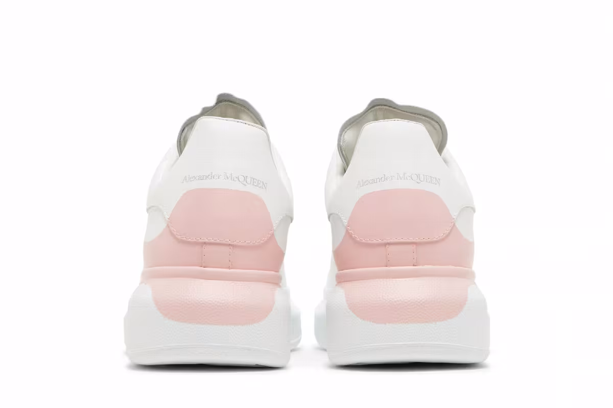 Alexander McQueen Women's Oversized Sneaker Drop Heel Counter Print - White Rose, view 7