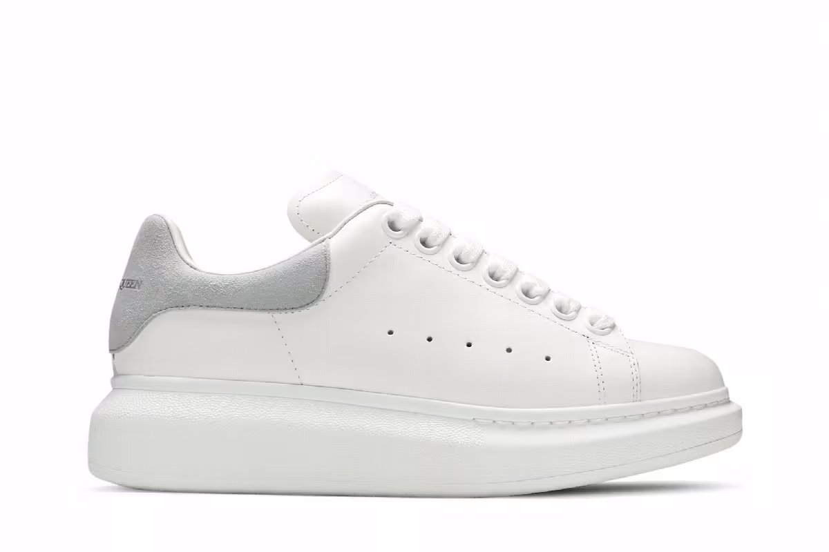 Alexander McQueen Women's Oversized Sneaker White Dove Grey, view 2
