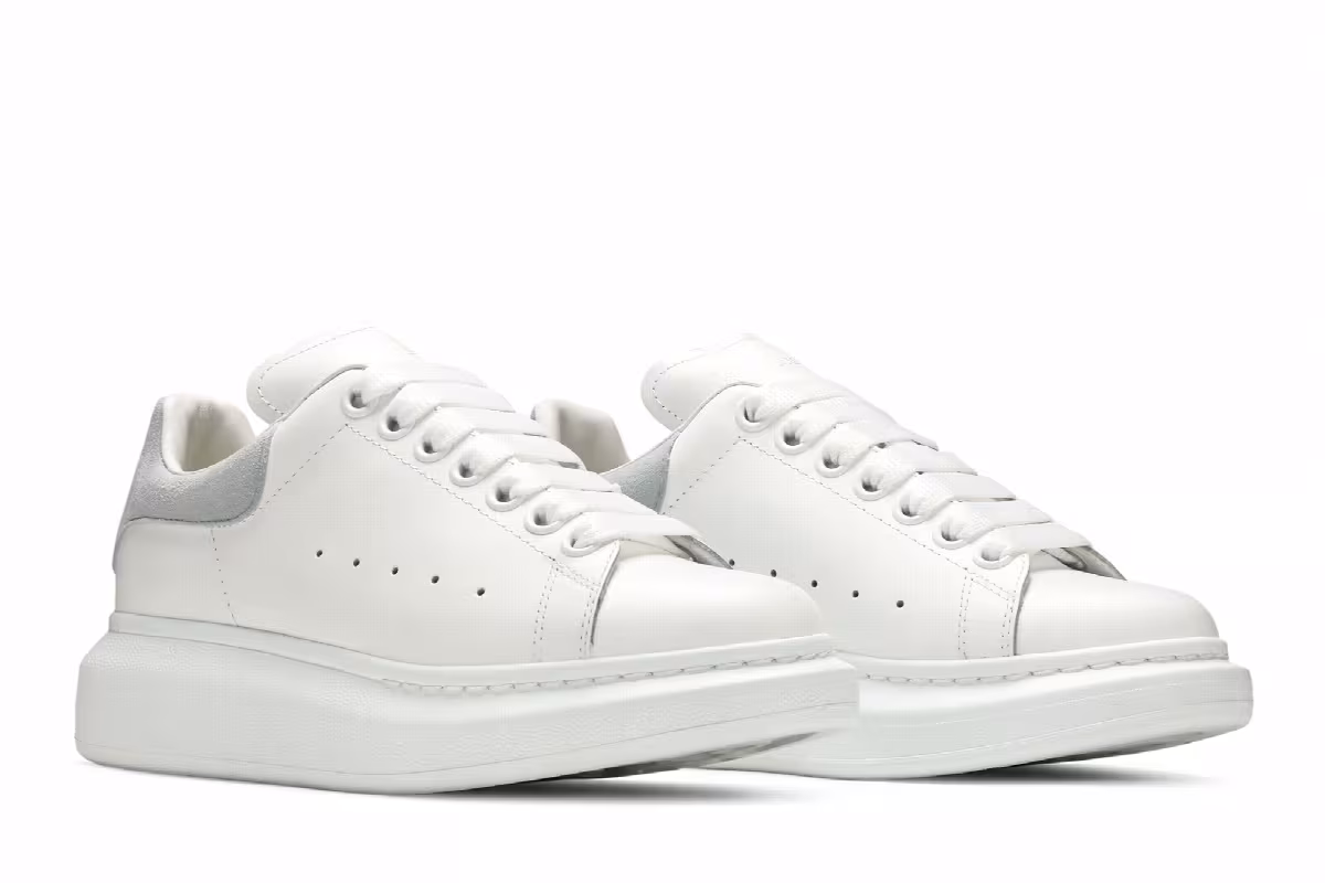 Alexander McQueen Women's Oversized Sneaker White Dove Grey, view 9
